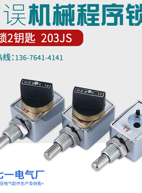 3锁2钥匙 203JS 防误机械程序锁 高压开关柜设备专用机械锁