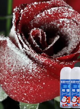 圣诞喷雪假雪道具玻璃喷雪花玫瑰花粗雪喷雪花白色喷雪花鲜花喷漆