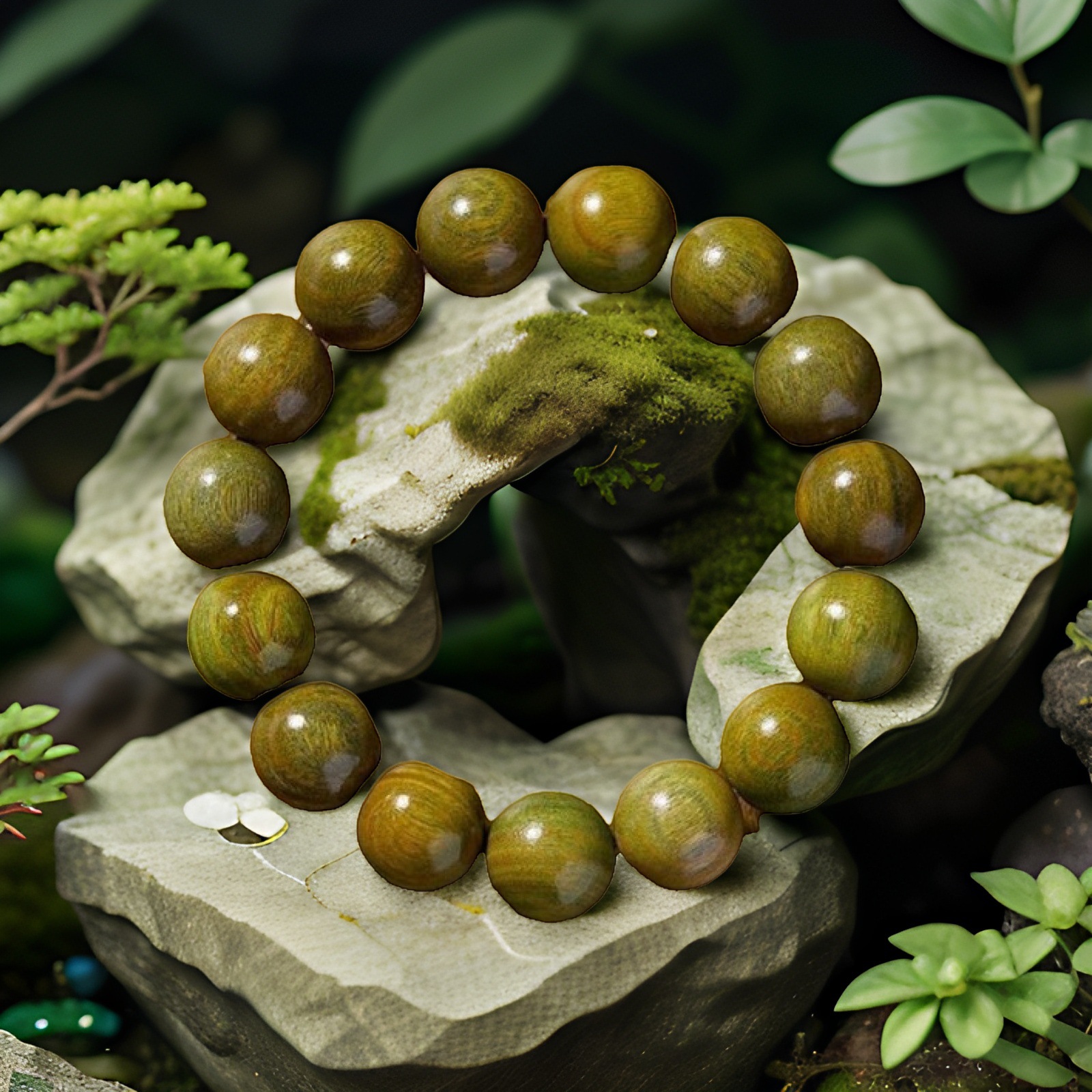 天然绿檀沉香手串檀香木质男女款