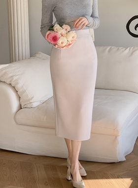 26春秋ol职业半身裙厚款保暖fromdayone韩国代购气质中长款一步裙