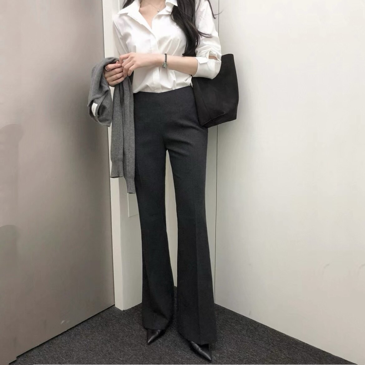 25春秋高级感西裤ol职业女式reine正品韩国代购修身显瘦窄版长裤