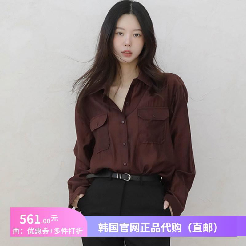 26春秋韩式衬衫钮扣女正品韩国代购舒适宽松通勤基本款职业风上衣