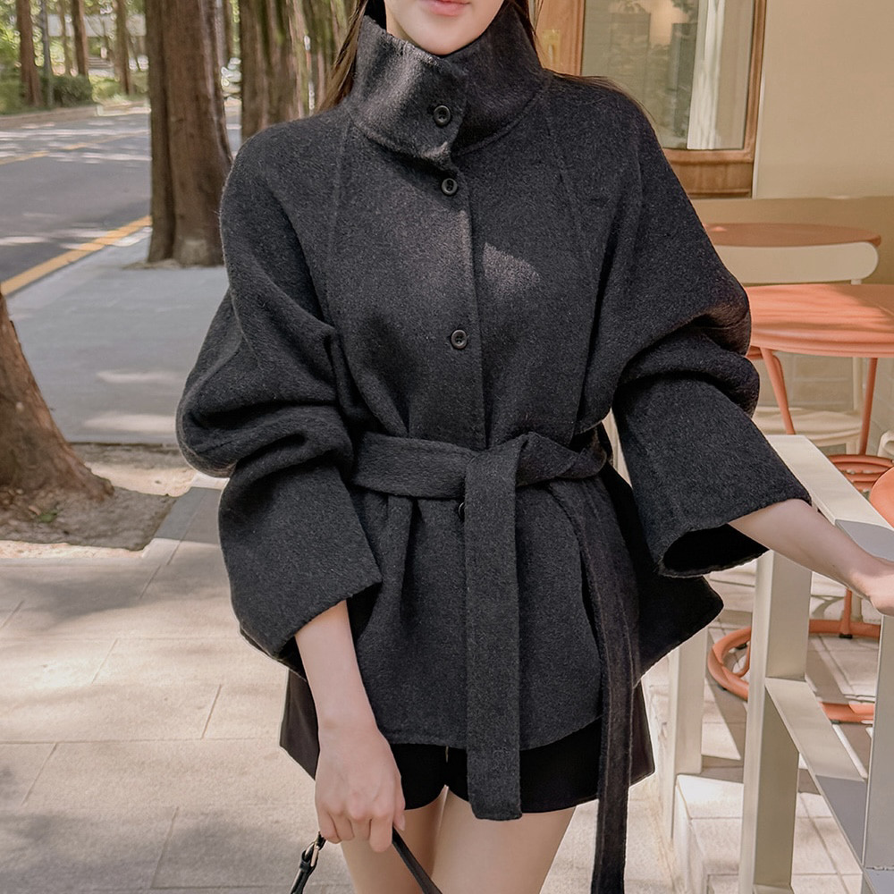 韩国正品手工毛呢外套宽松女装