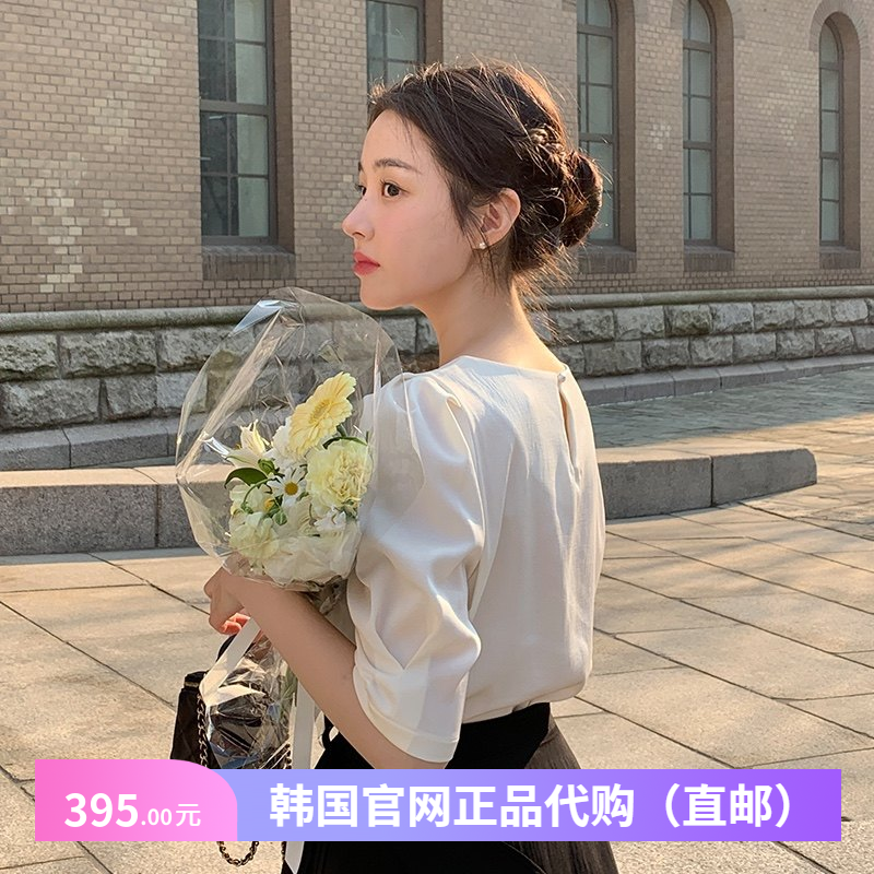 25夏季甜美衬衫短袖女韩国代购attrangs新款设计感洋气优雅小上衣