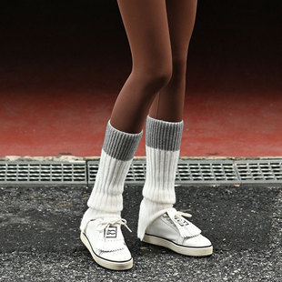 Beemen腿套女堆堆袜秋冬季搭配瑜伽裤子加厚保暖袜套显瘦中长筒袜