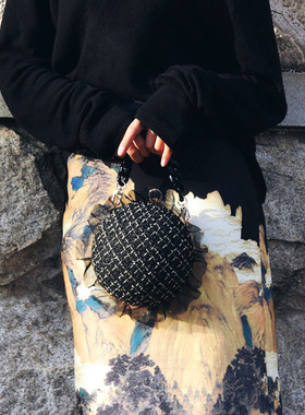 KK9_原创设计向日葵口金包复古单肩斜挎包女式手提包国风休闲女包