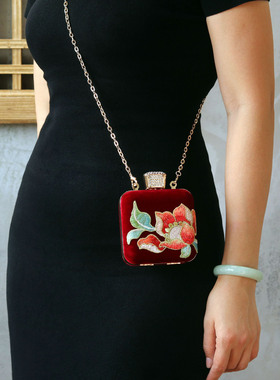 KK9_原创设计新复古迷你小方包单肩斜挎婚包国风手提包古典女包邮