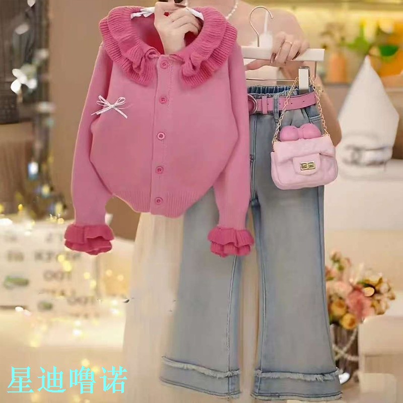 毛衣洋气秋装新款牛仔裤套