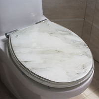 Transparent resin toilet seat cover, thickened and slow-lowering universal toilet seat cover, made of real dried flower shells thumbnail 5