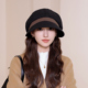 2025新款 帽子女秋冬加厚保暖八角鸭舌帽大头围显脸小渔夫帽显脸小