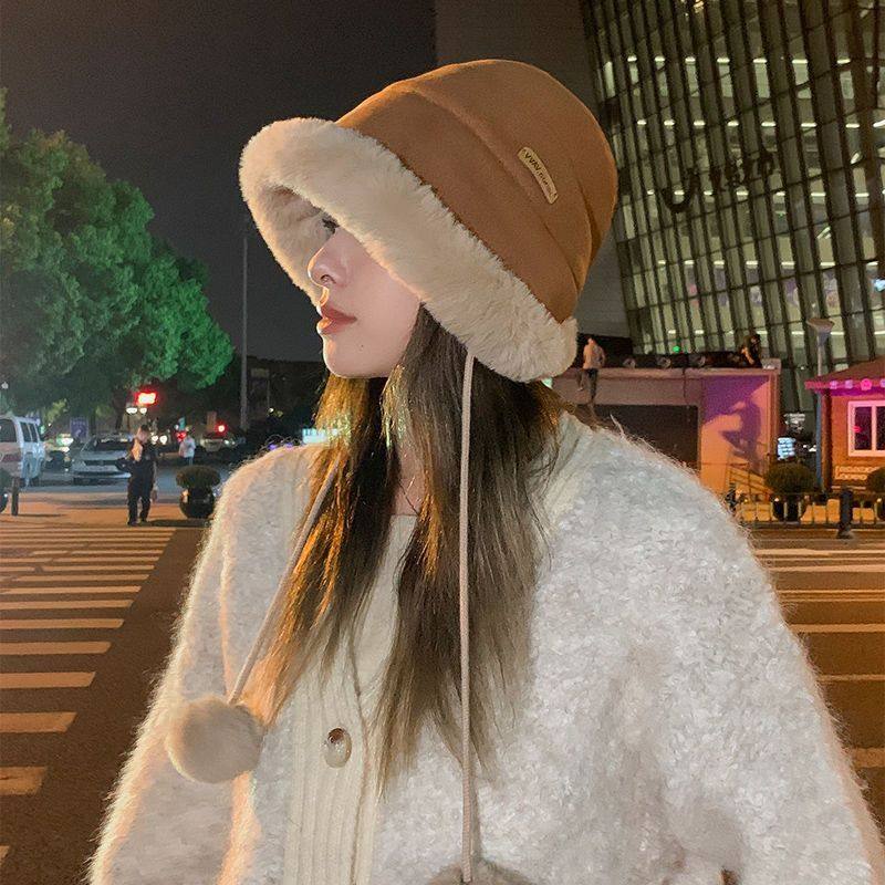 毛绒渔夫帽子女秋冬季加厚保暖百搭挂绳毛球盆帽防风护耳雷锋帽潮,服饰配件/皮带/帽子/围巾,帽子,淘宝优惠券,粉丝福利购,淘宝优惠卷