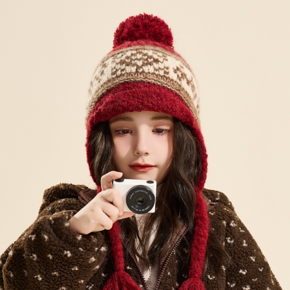 儿童帽子秋冬季宝宝毛线帽套头女童针织帽男童护耳帽保暖防风冬天