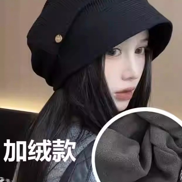 新款冬堆堆帽宽松显脸小百搭帽子