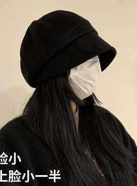 百搭三合一堆堆帽大头围贝雷帽子