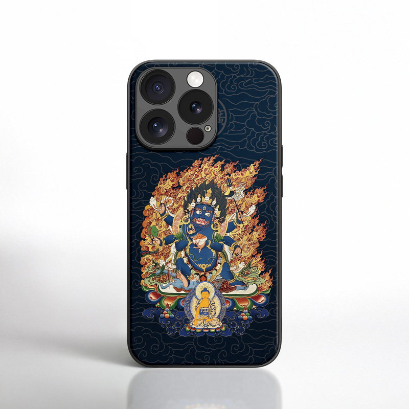 适用于苹果iphone17promax磁吸手机壳16plus男magsafe女14唐卡财神庇佑十二生肖国风超薄全包镜头保护套新款