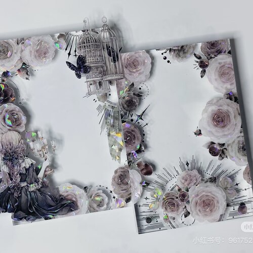 【新品特价】Shine拂茶PET贝壳光胶带脏脏粉花朵手帐咕卡痛包素材