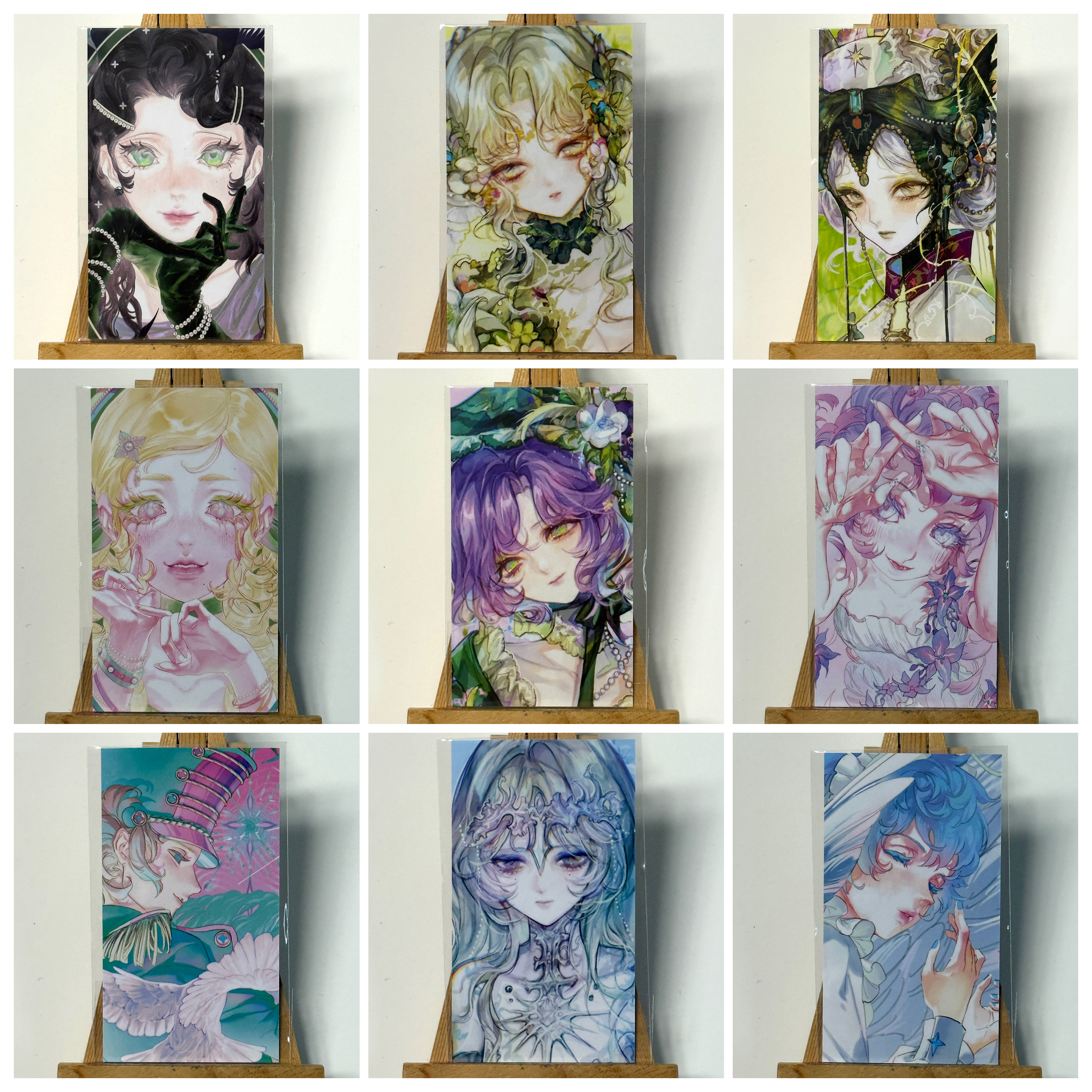 xxstudio周边 小卡社团原创新款绝美暗黑彩绘同人手帐胶带人物