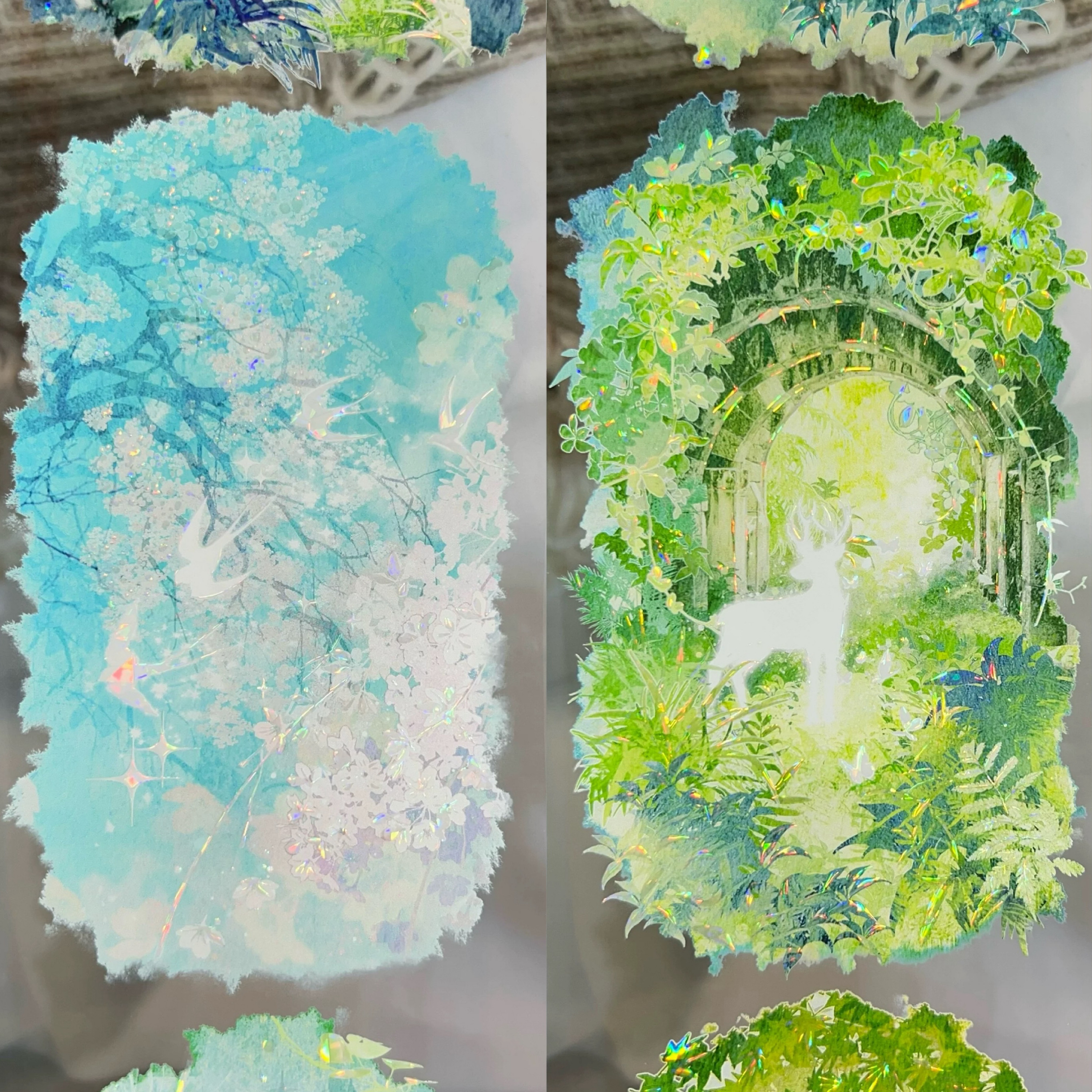 StudioVI 幻境PET贝壳光华丽大背景胶带森海梦幻多色百搭打底素材