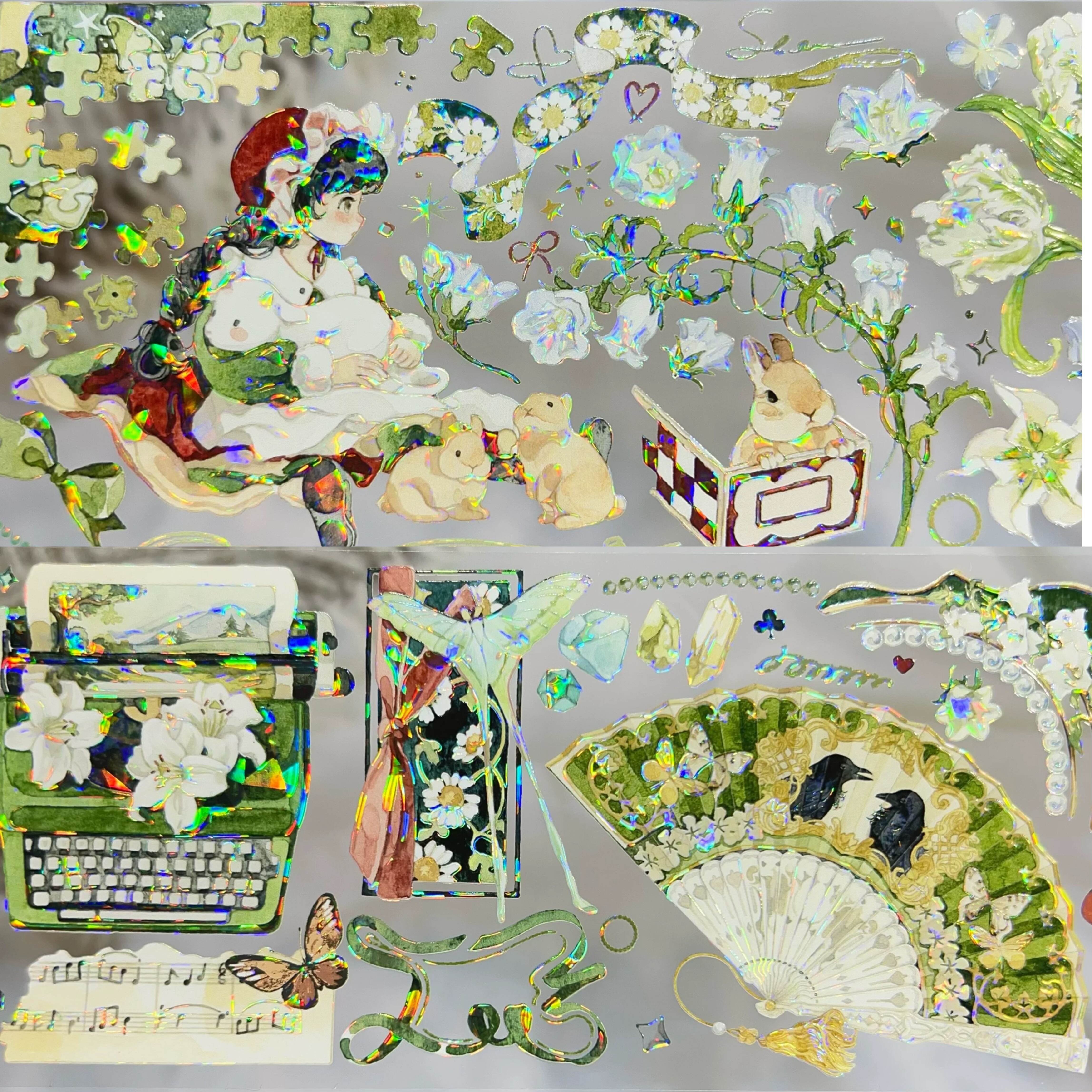 StudioVI 绯翠随想月光小夜曲抱抱玩偶PET特材胶带可爱甜美人物女