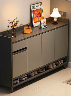 鞋柜家用门口室内2025新款楼道入户门玄关柜一体靠墙走廊外收纳柜