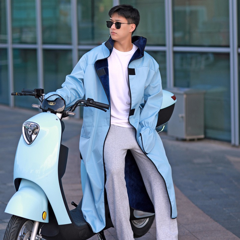 电动车挡风衣冬季加绒防水摩托车