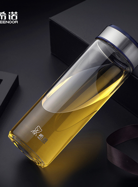 希诺XN-6052-6053-6055-6056单层玻璃水杯便携小熊泡茶杯车载杯子