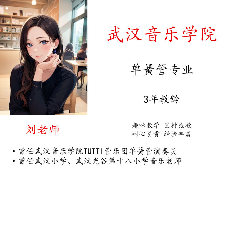 线上单簧管真人一对一示范陪练主课教学授课艺考考级