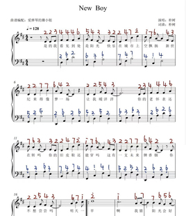 五线谱翻译简谱纯手工写/电子版 带谱问价适合小白钢琴业余爱好者