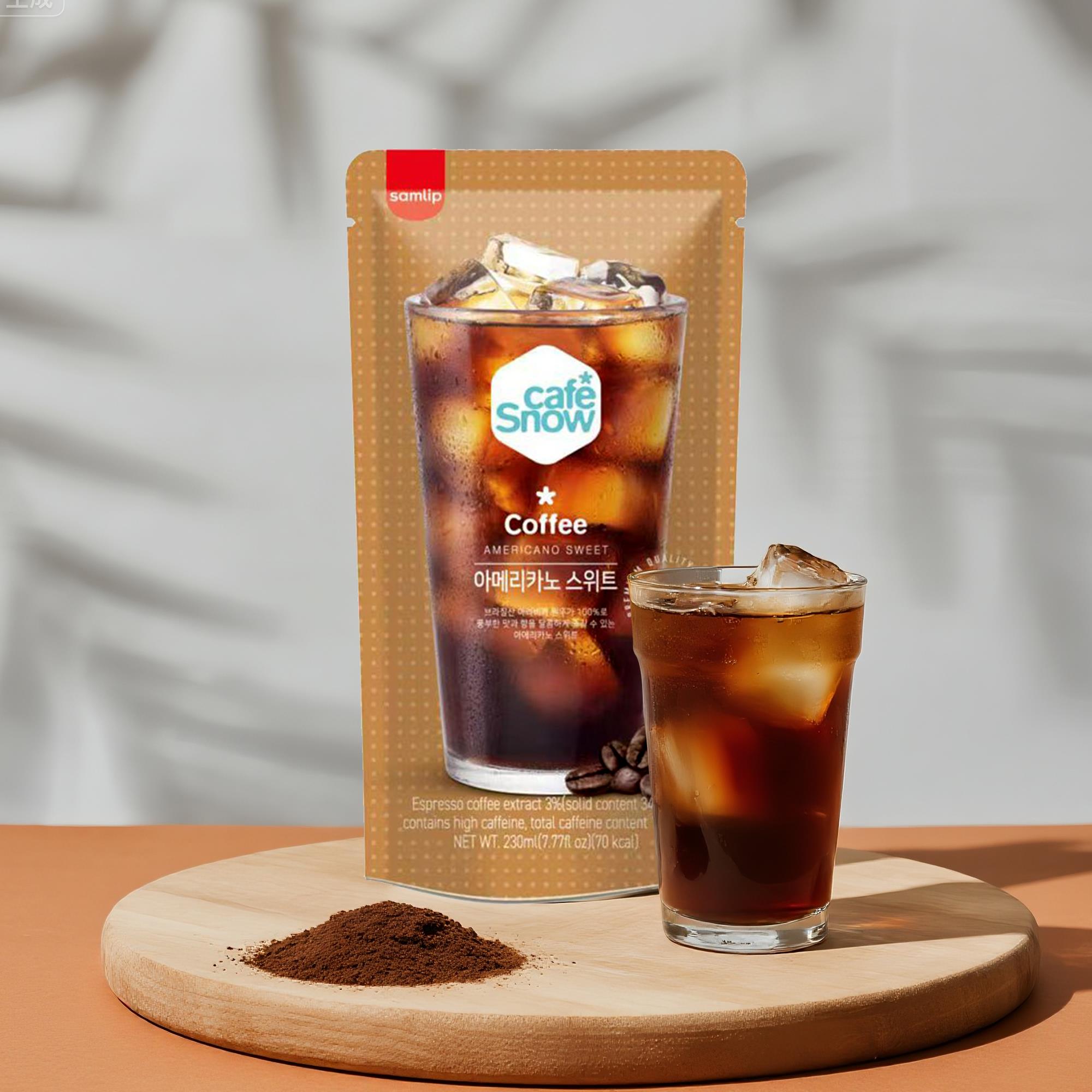 韩国三立黑咖啡 咖啡液芒果桃子味冰红茶葡萄味荔枝袋装 液体咖啡