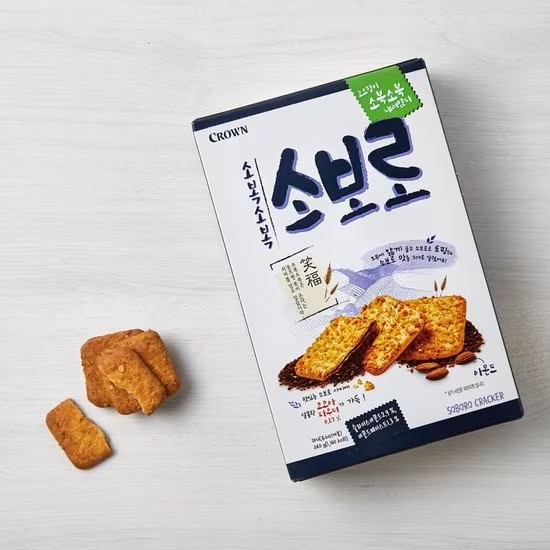 韩国进口克丽安笑福饼干 香酥扁桃仁代餐休闲下午茶多层口感 酥脆