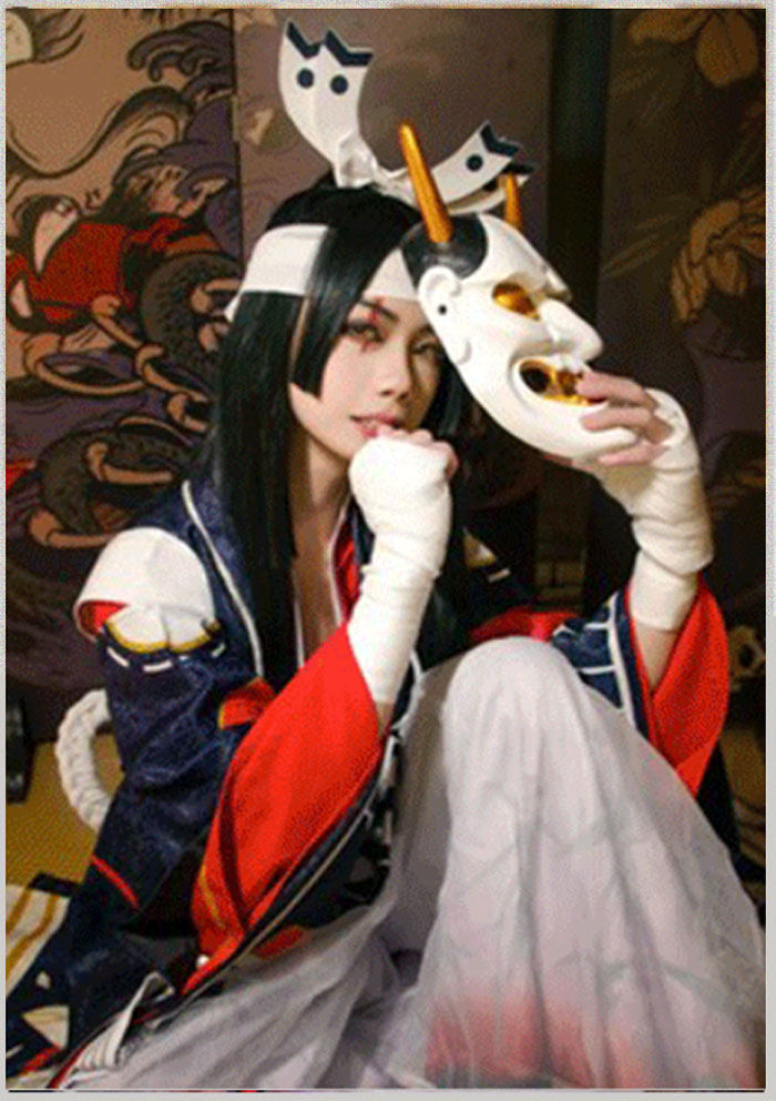 阴阳师假发鬼切cos觉醒前