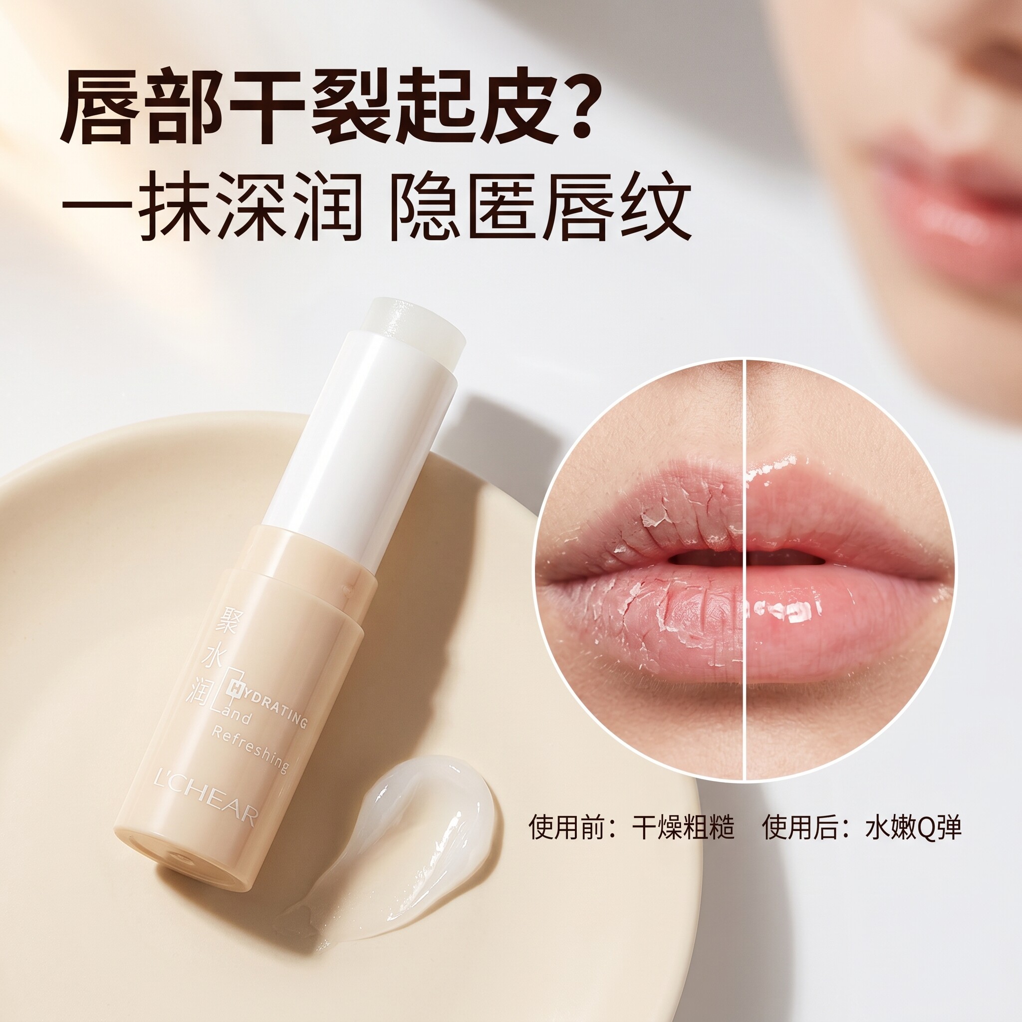 柔润润唇膏补水保湿滋润持久防干裂男士女士学生