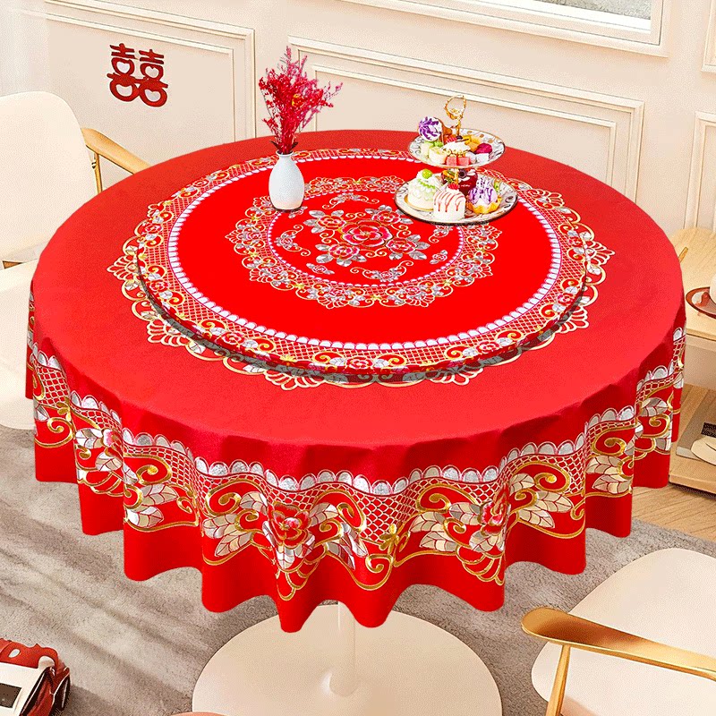 2025新款圆桌布防水防油防烫免洗家用餐厅饭店现代简约加厚餐桌布