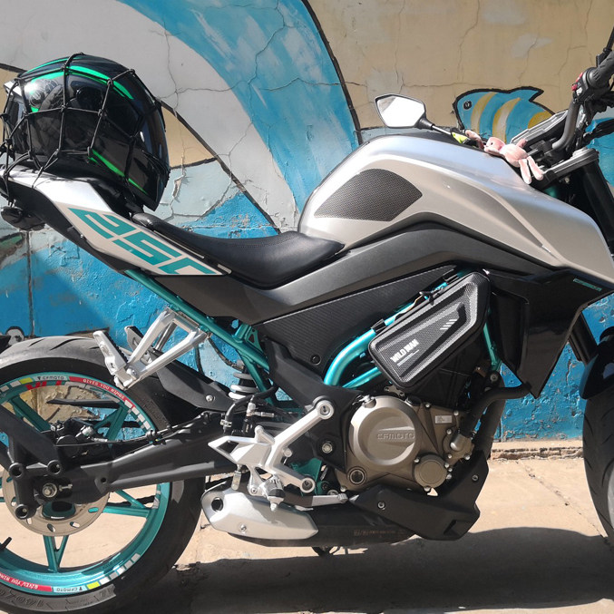 贝纳利302s边包 摩托车改装侧挂包机车侧包黄龙300硬壳三角工具包