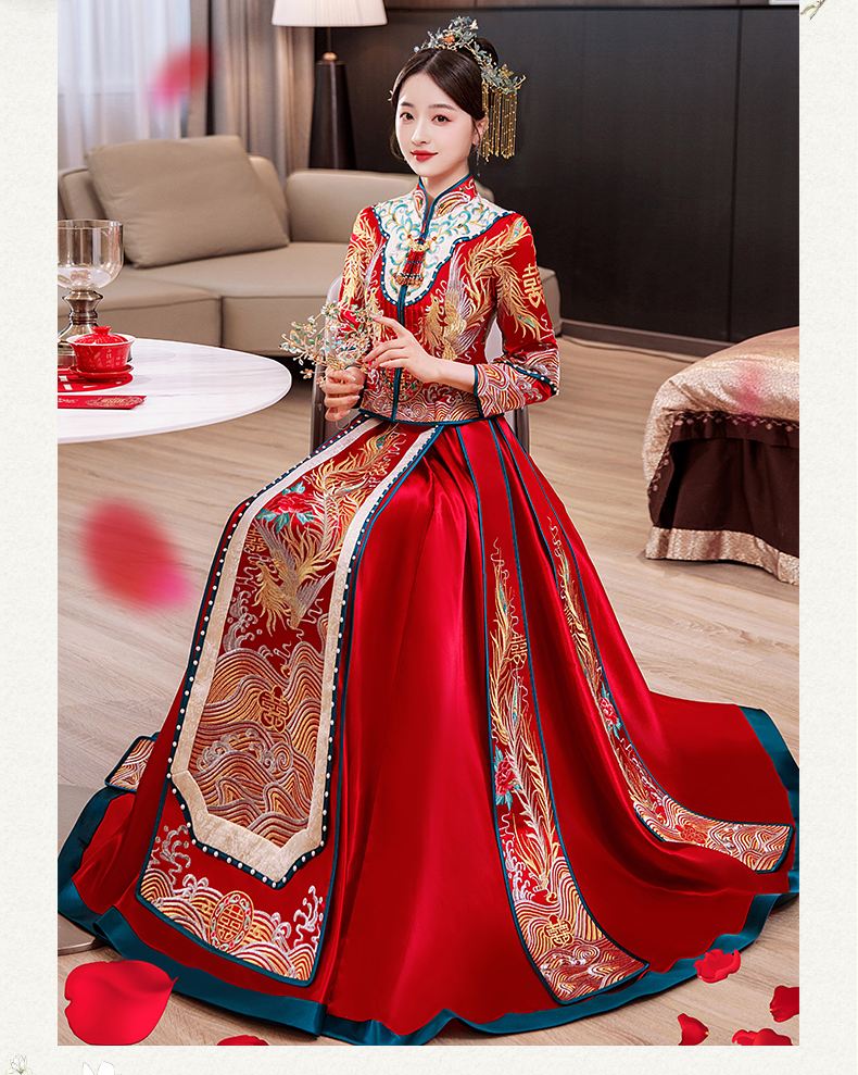 出租赁中式秀禾服新娘龙凤褂结婚