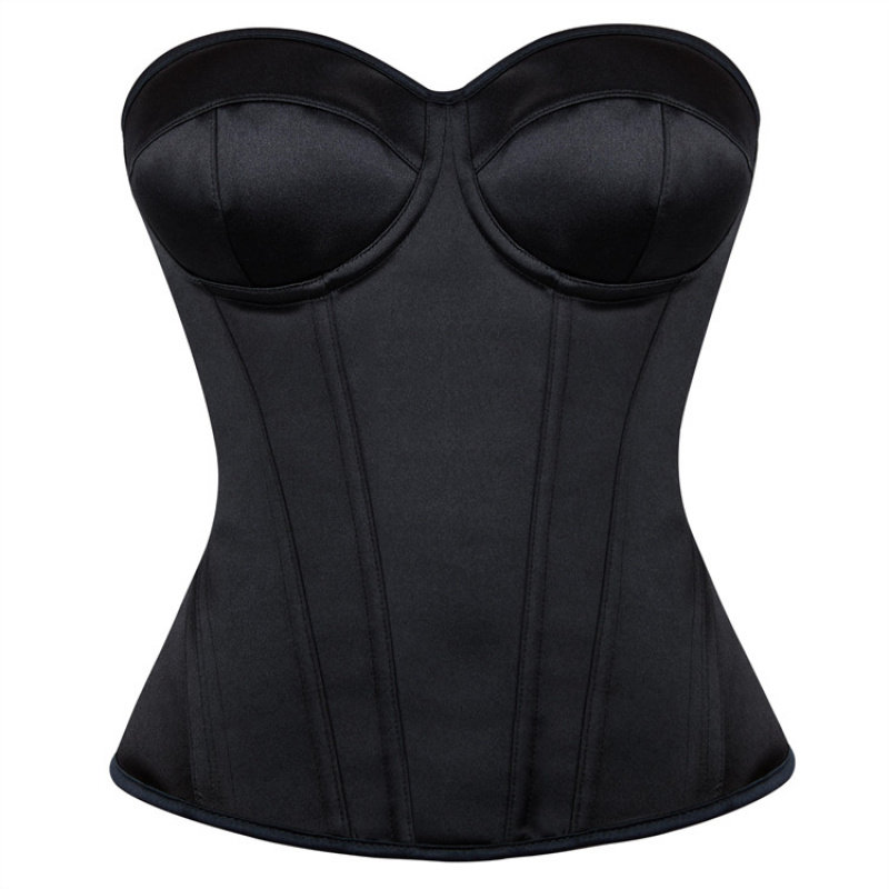 新款有钢圈罩杯女士美体托胸束身宫廷衣背心抹胸性感塑身衣corset
