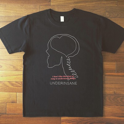 UNDERINSANE Dottd Skull 虚线爱心骷髅 重磅TEE