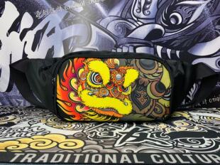 新品设计风格醒狮运动装备南狮佛山狮鹤山狮腰包斜挎包舞龙龙狮