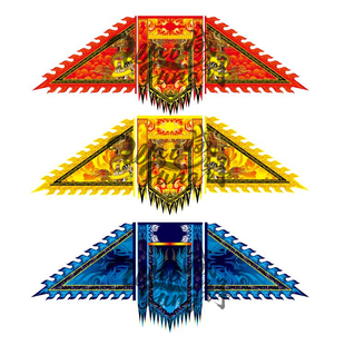 威锋龙狮服饰 醒狮旗帜头牌旗三角旗数码印刷 舞醒狮用品帅旗定做