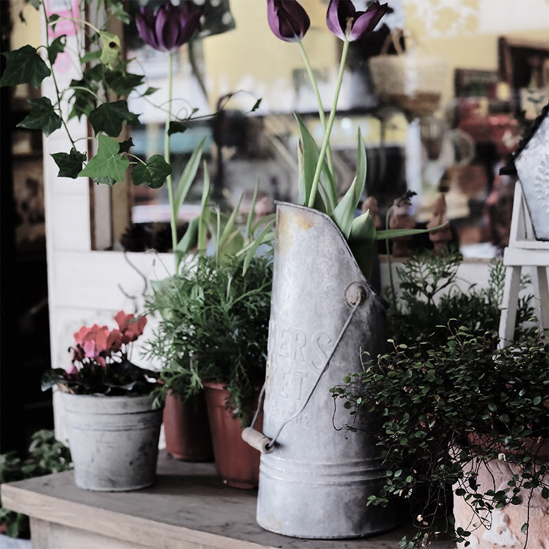 铁皮花壶牛奶壶铁艺花桶水壶美式花器复古装饰插花摆件花园杂货