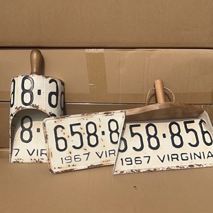 铁艺复古做旧美式南法田园车牌壁挂簸箕铲子户外花园杂货装饰