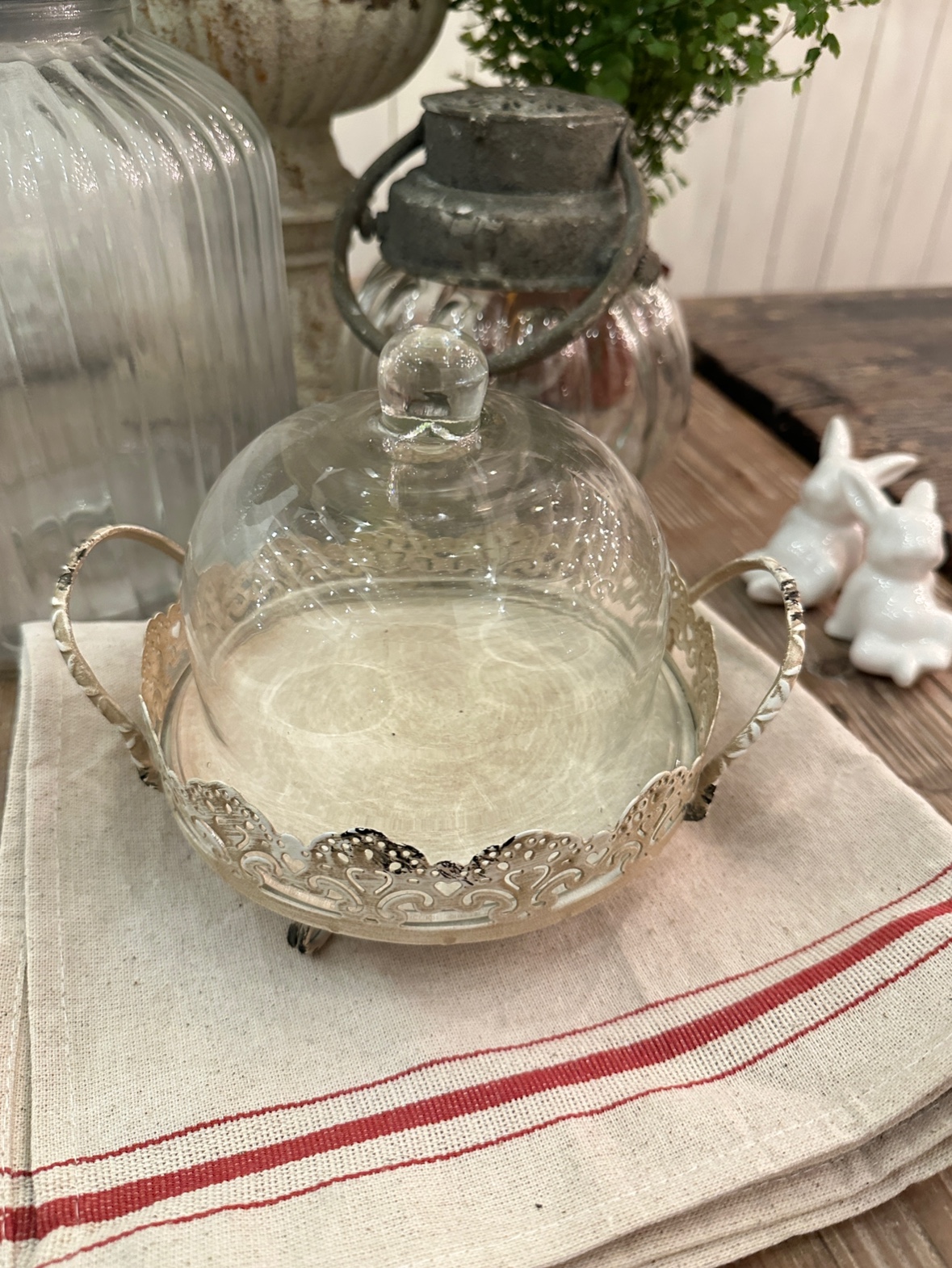 铁艺做旧蕾丝蛋糕托盘