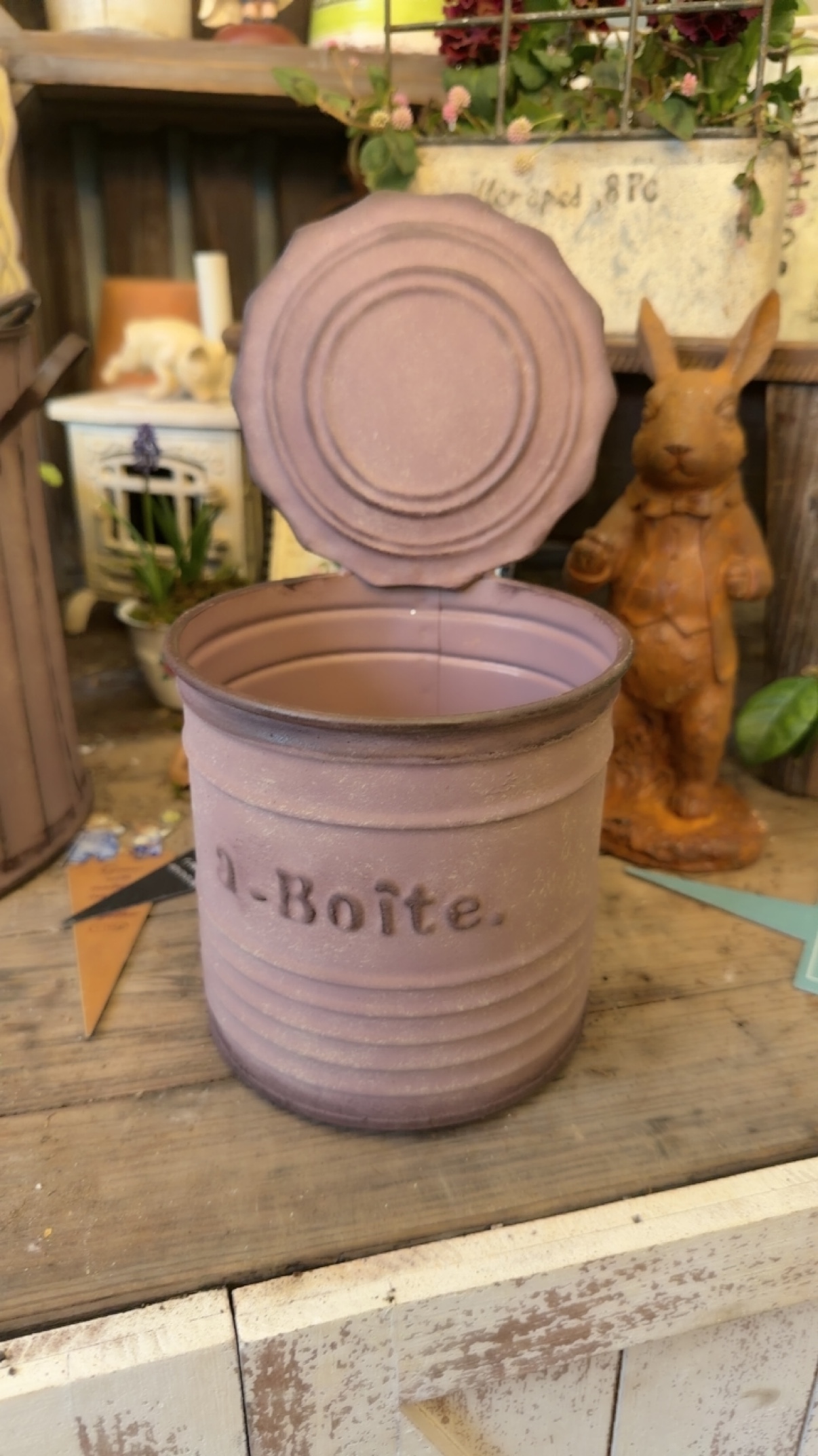 日系铁艺复古做旧罐头花盆