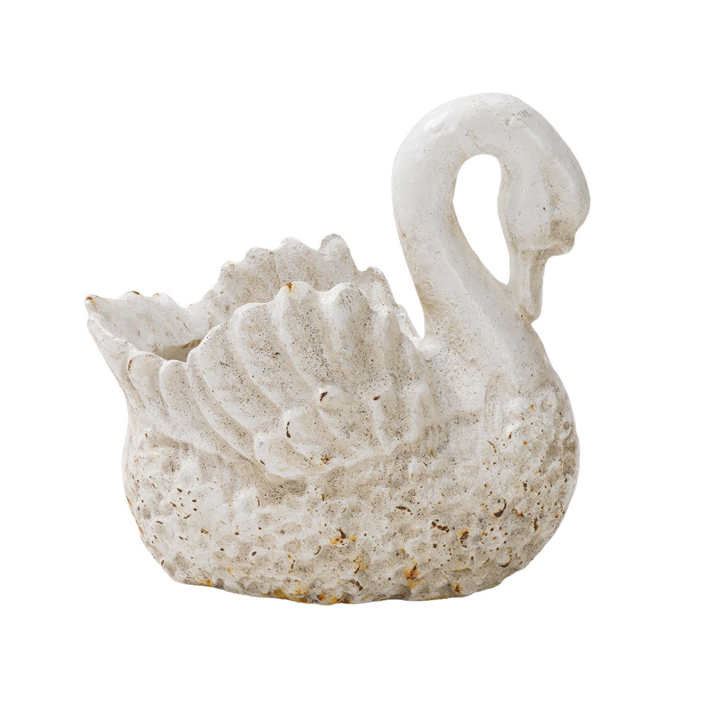 铸铁天鹅花盆花园装饰杂货摆件户外庭院欧式复古种球根摄影道具