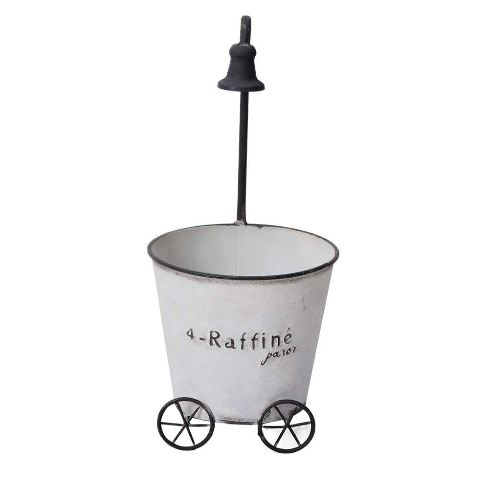 日系铁艺水龙头花盆花园杂货装饰摆件角堇套盆草花组合盆栽球根