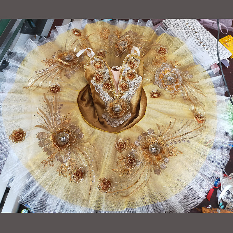 新款儿童芭蕾舞睡美人牧圣诞糖果小天鹅童演出服专业TUTU蓬蓬纱裙