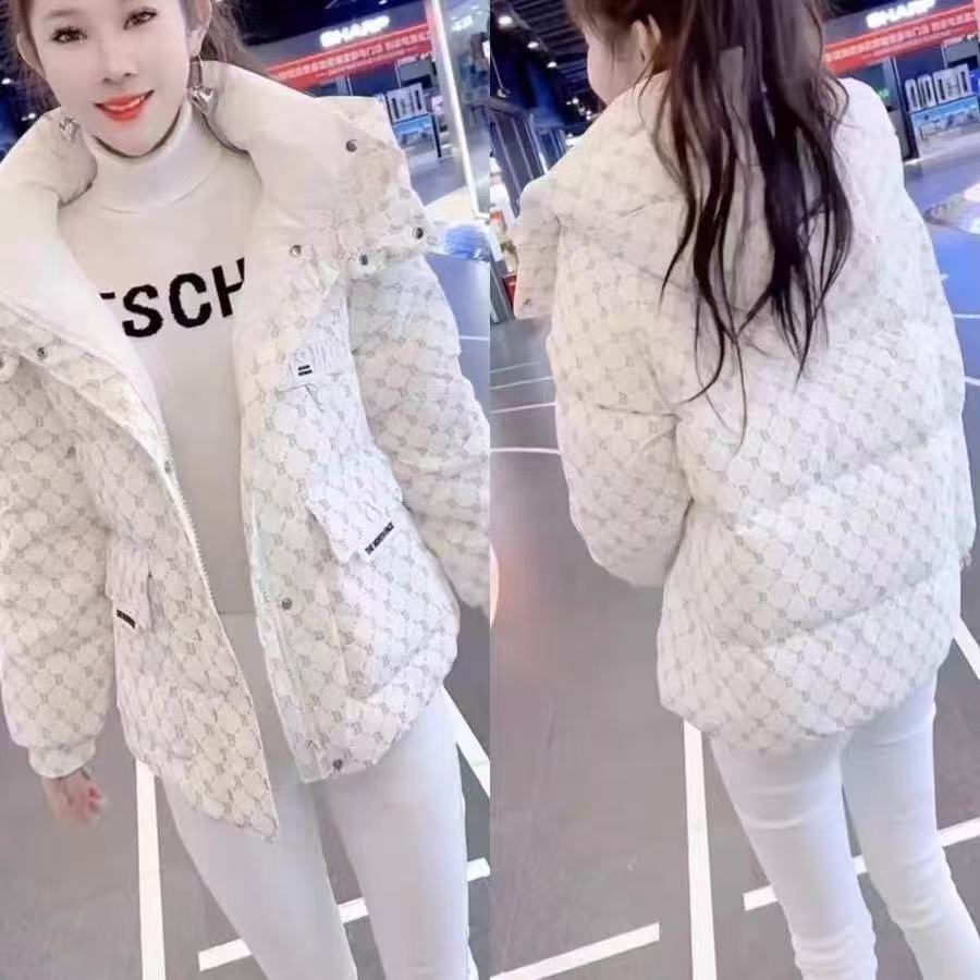 2025新款韩版宽松显瘦百搭连帽长袖羽绒服女加厚保暖外套上衣女