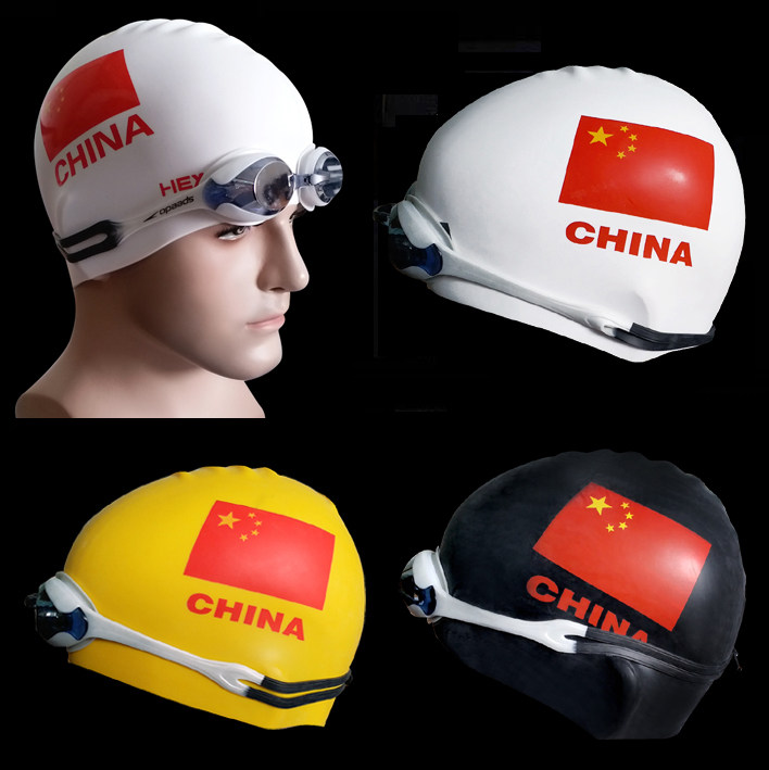硅胶男女通用国旗泳帽arena