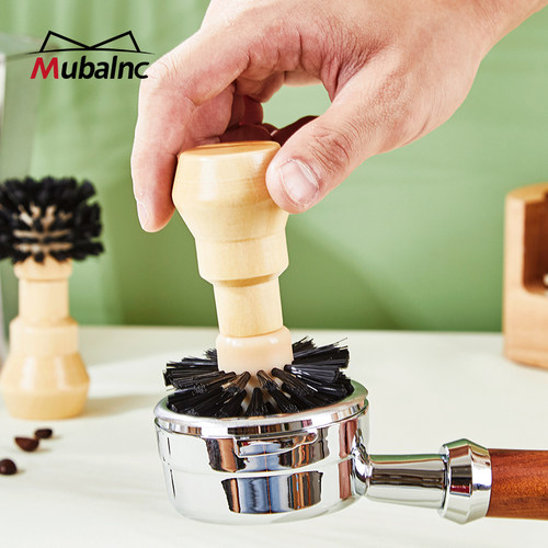 粉碗清洁毛刷咖啡机手柄实木