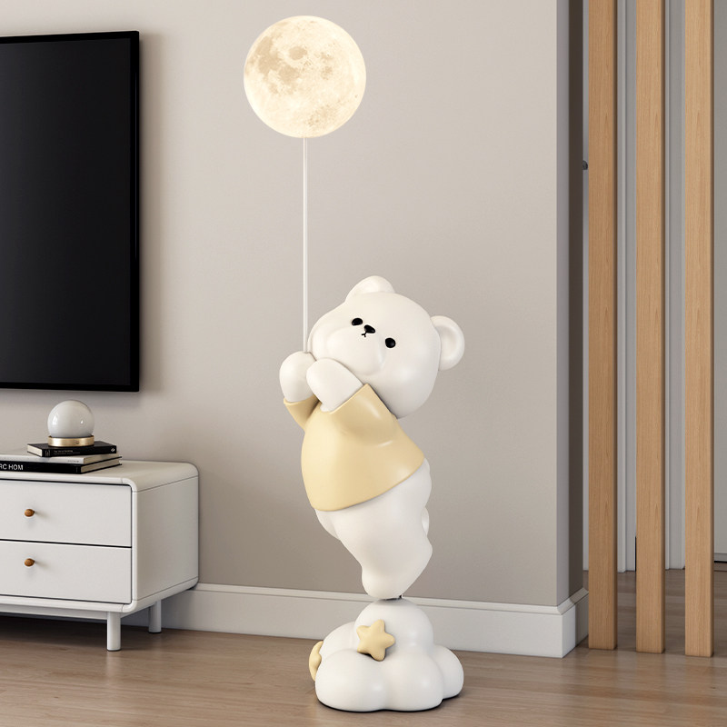 卡通小熊落地灯摆件暴力熊大型客厅电视柜家居装饰沙发旁边高级感,家居饰品,落地摆件,淘宝优惠券,粉丝福利购,淘宝优惠卷